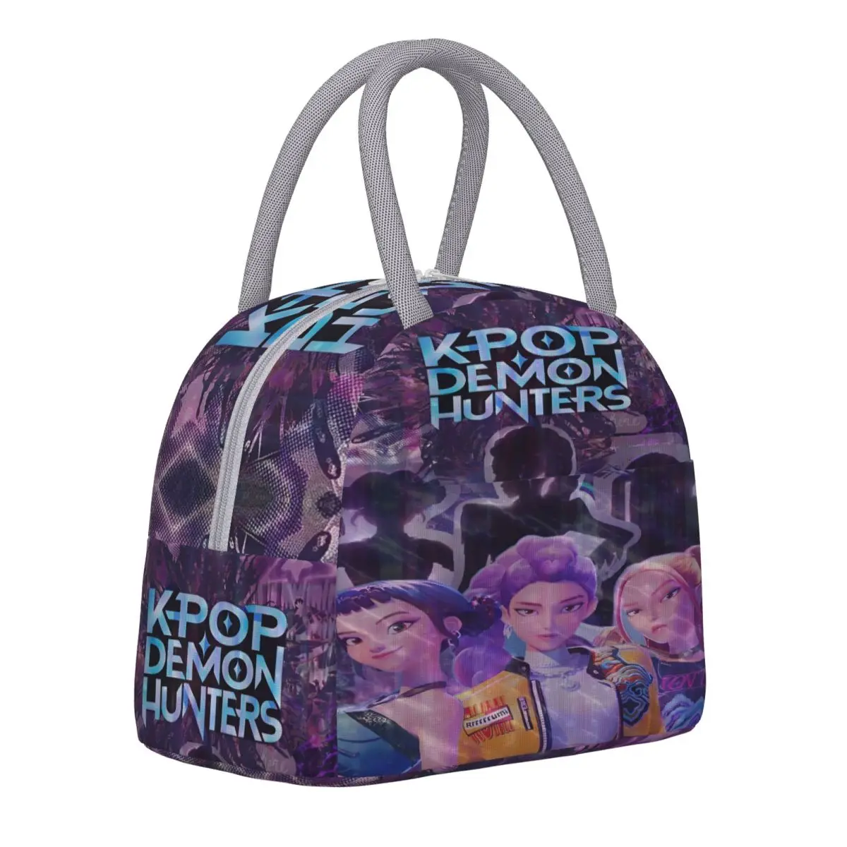 

K-Pop Demon Hunters Insulated Lunch Bags Food Container Reusable Thermal Cooler Lunch Box For Picnic