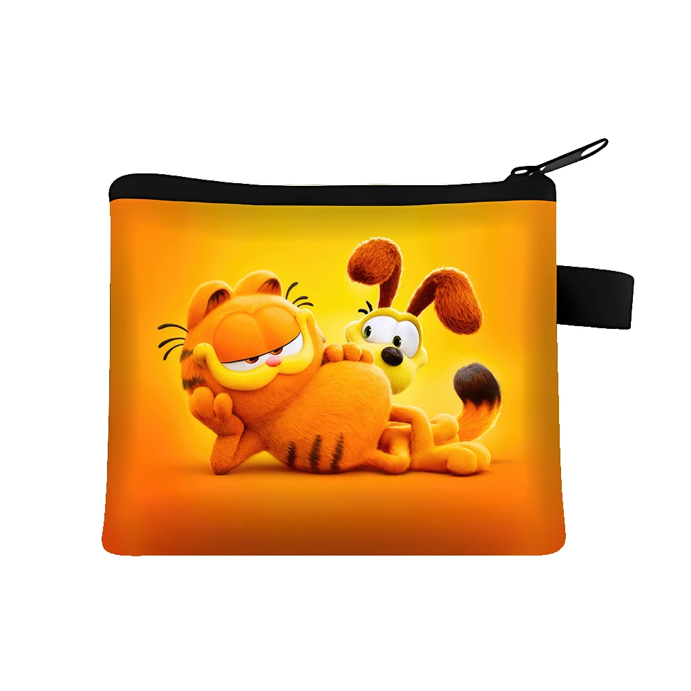 New Garfieldes portamonete Kawaii Cartoon Print Storage Bag Cute Boys Girls Square Mini Bag Storage Bags regali di compleanno per bambini