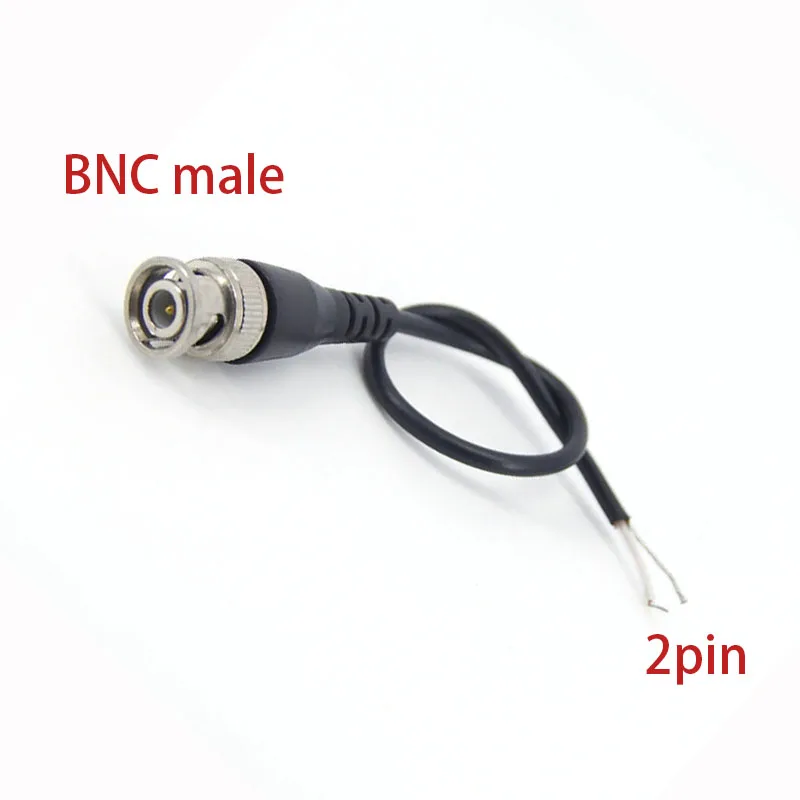 

BNC Male Connector Q9 shielded Power Pigtail Cable BNC cord Wire Connectors coaxial signal for CCTV