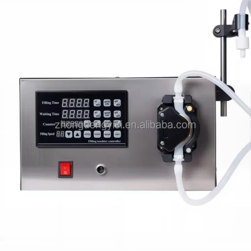 

Semi- Manual Control Liquid Filling Machines for Beverages Oils Mineral Water Pedal-Operated Peristaltic Pump for Vials Bottles