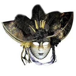 Artistic Mask Women'S Handmade Dance Props Personality Full Face Retro Venetian Mask Half Face Men Classic Venetian Mask 2024