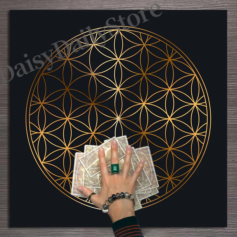 Tarot Tablecloth Occult Symbol Pentagrams Pagan Altar Cloth Tarots Cloth Divination Astrology Board Game Alter Cloth Home Decor