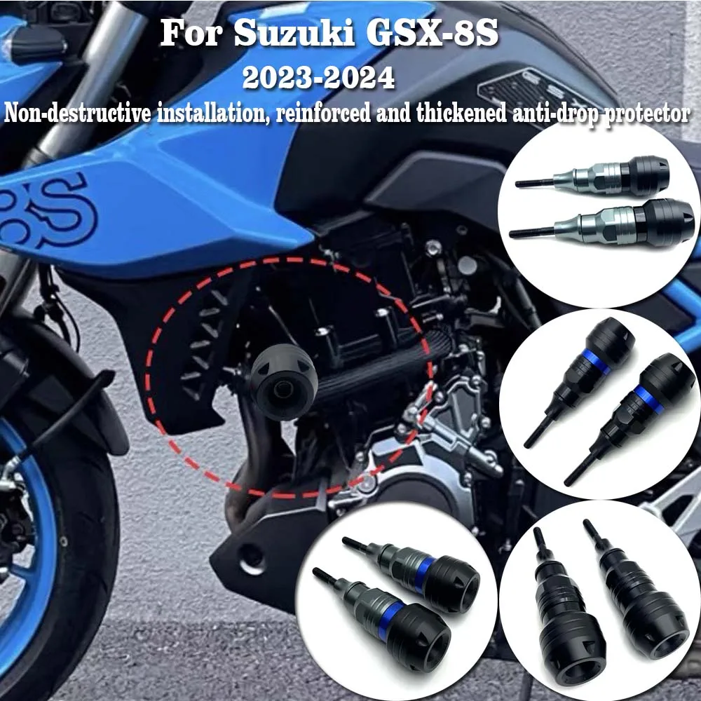 For Suzuki GSX-8S 2023-2024 GSX8S GSX 8S Falling Protection Crash Fairing Engine Wheel Slider Guards Motorcycle Frame Sliders 