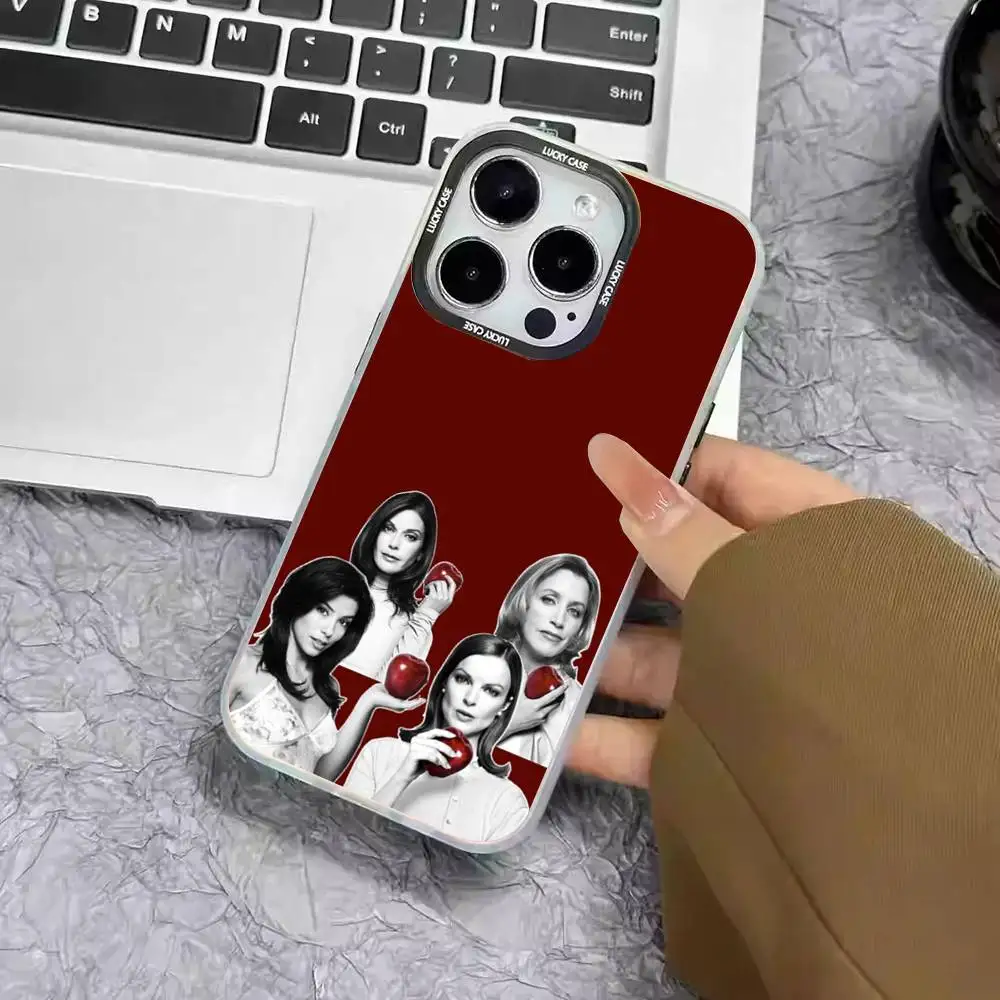 1 قطعة ربات البيوت اليائسات التلفزيون فيلم جراب هاتف الليزر IMD اللون الفضة قذيفة آيفون 17 16 15 14 13 12 11 الهواء برو ماكس زائد #1