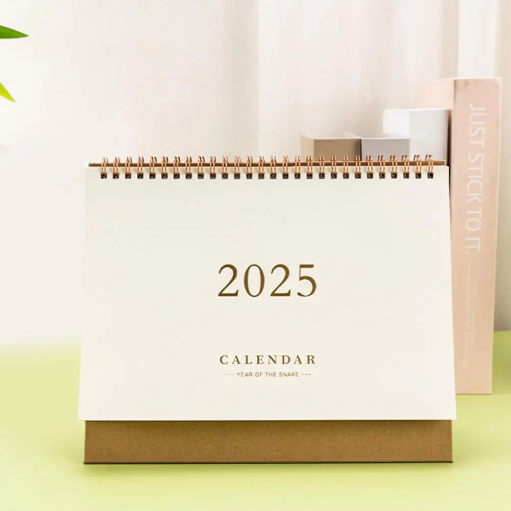 Business Office Calendar Notebook, Advanced Feeling Daily Planner, Pequeno Papel Mensal, Bronzing Plano Semana, Home Acessórios, 2025