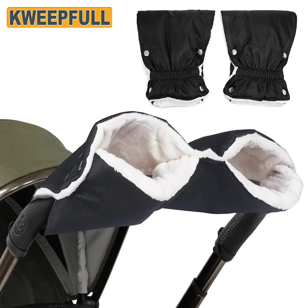 

Universal Winter Warm Stroller Handlebar Gloves - 1Pair Windproof, Baby Push Chair Gloves, Newborn Stroller Accessories