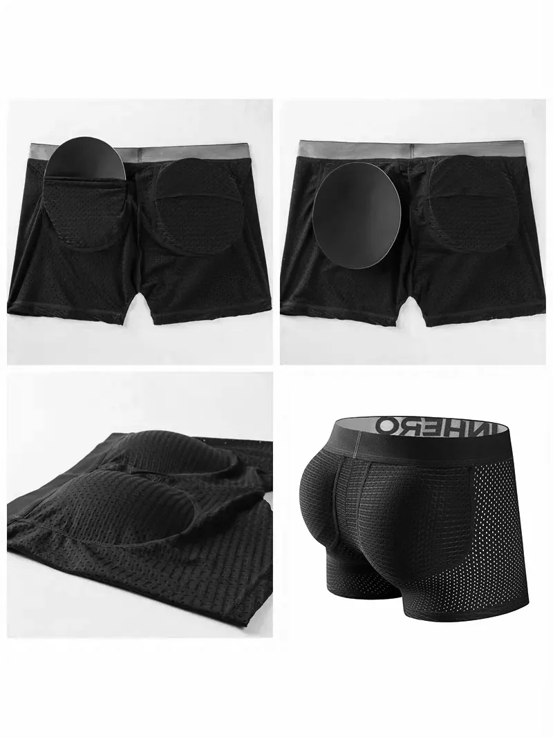 Breathable Mesh Youth Boxer Shorts Letter Print Belt Mens Underwear UltraThin Quick Drying Underpants Seamless Male Briefs With 5