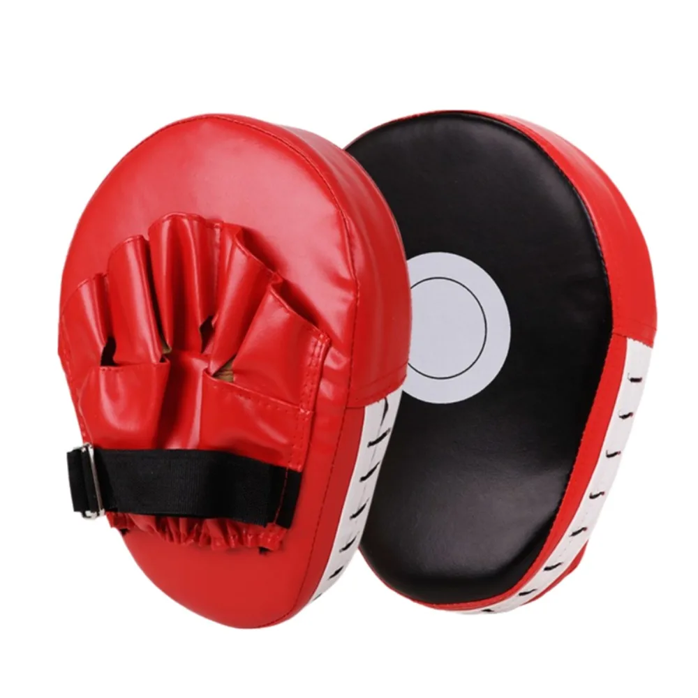 

2Pcs PU Leather Curved Boxing Hand Target Tear Resistance Thickened Karate Kick Pads Lightweight Good Rebound