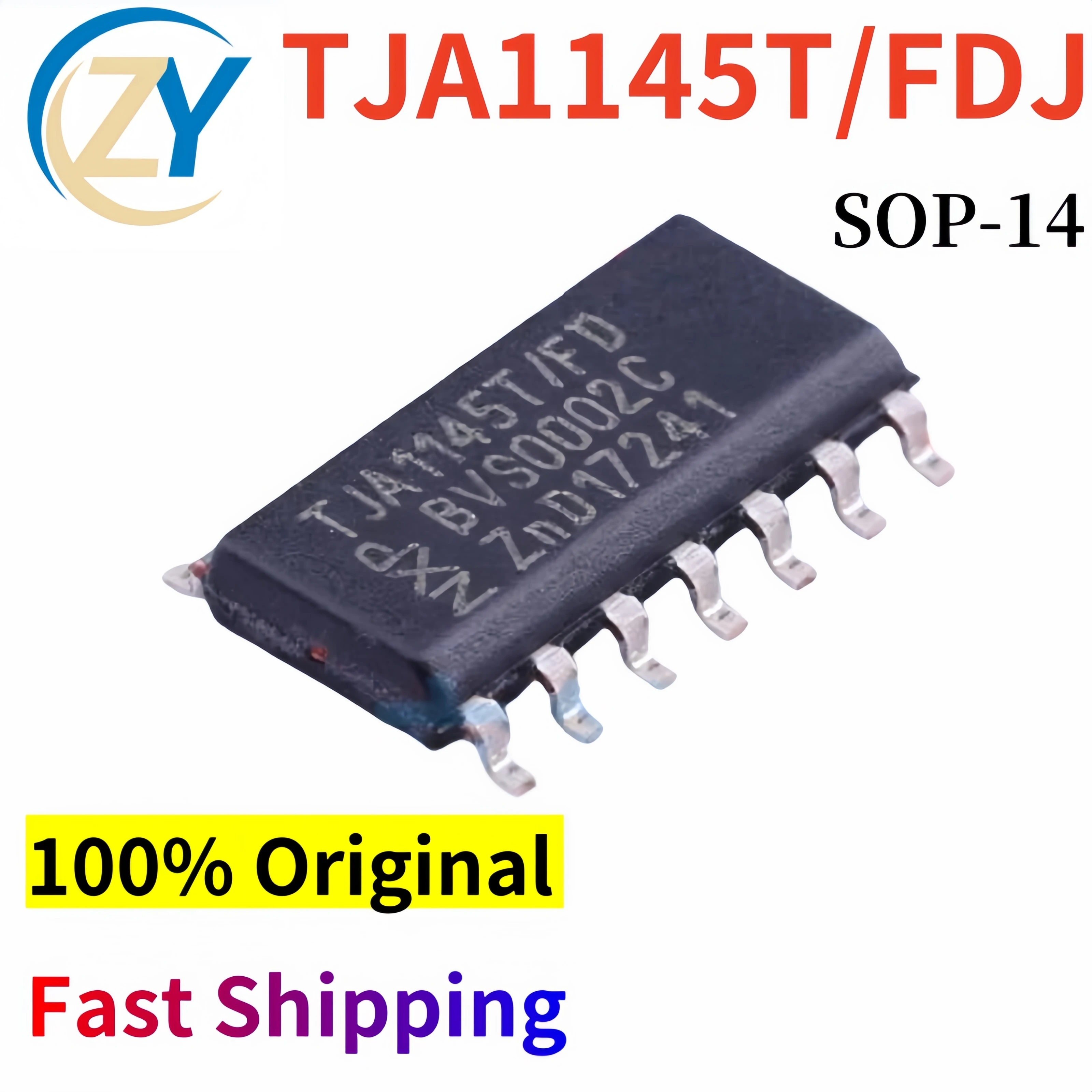 (2pcs) TJA1145 TJA1145T CAN Interface TJA1145T/FD SOIC-14 5Mb/s 100% Original & Guaranteed Quality