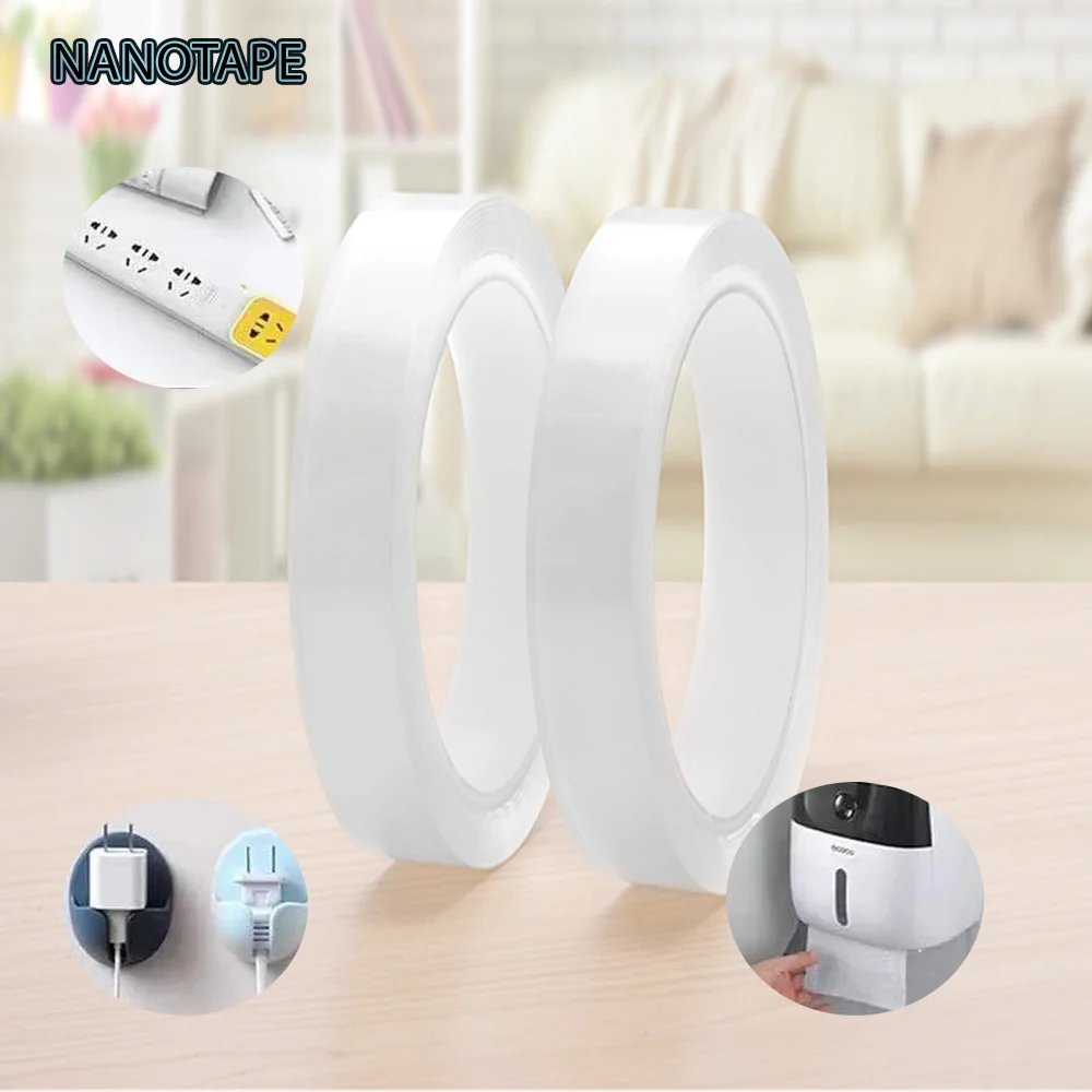 Nano Double Sided Adhesive Waterproof Transparent Reusable Acrylic Double Side Adhesive Suitable For Home Bathroom Decoration