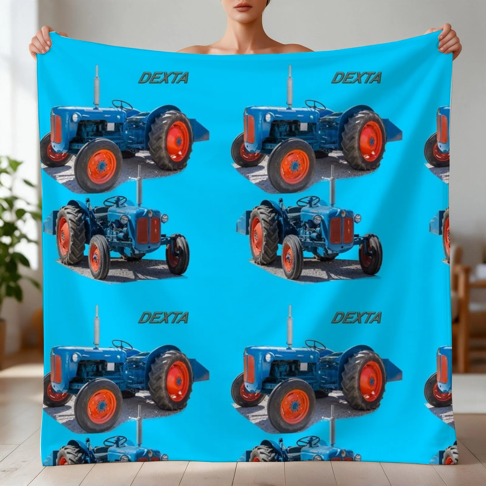 Fordson Dexta, Throw Blanket Furrys Vintage Hairy Blankets