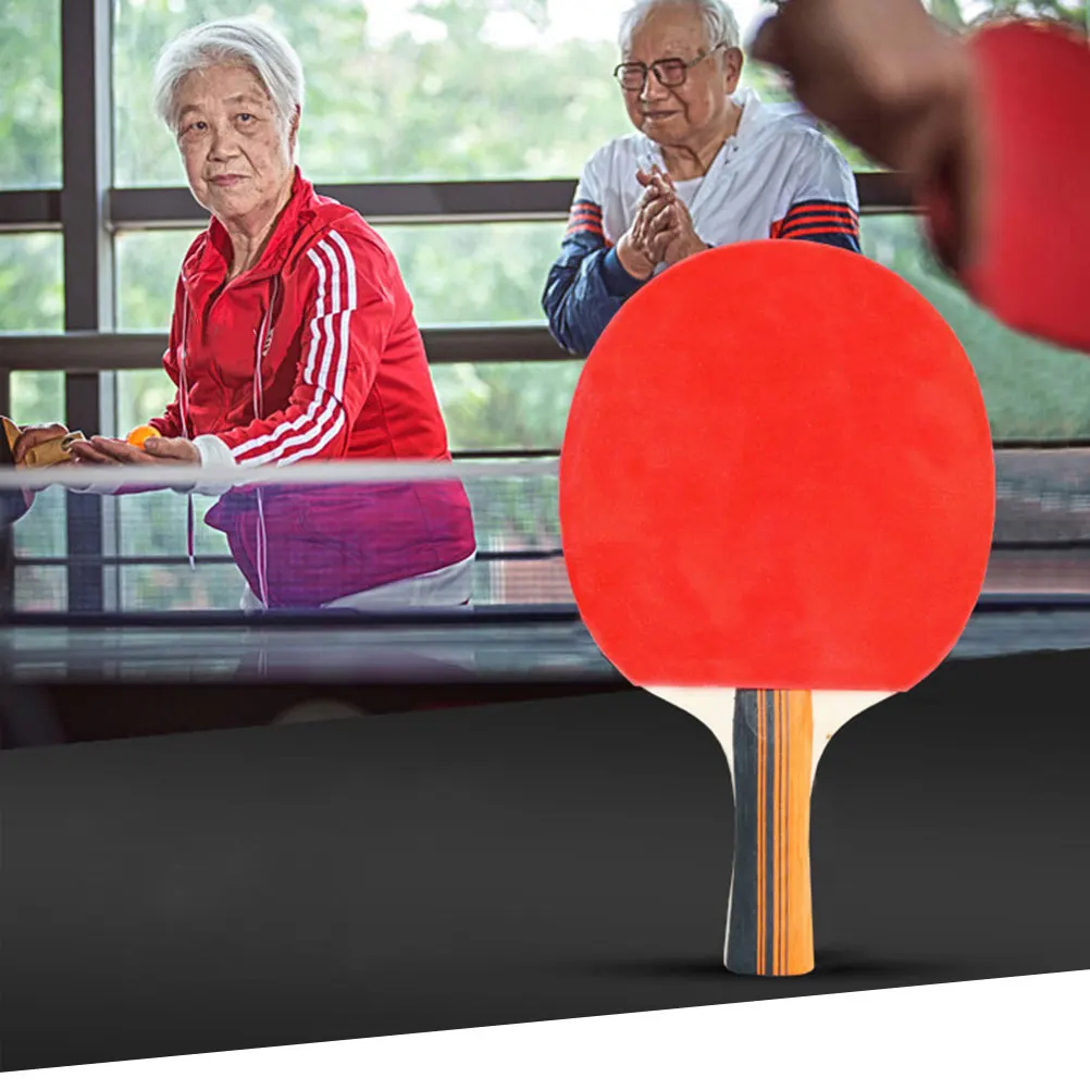

Table Tennis Racket Set Rubber Bounce Stickiness Light Handle Pingpong Bat Double Pimples Wooden Accessories Anti