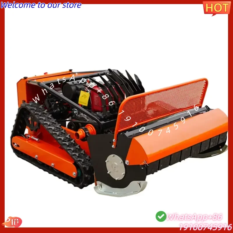 2026Hot Remote Control Lawn Mower 1000m Control 900mm Cutting Width Hybrid Power Slope-Adapted Grass Cutter