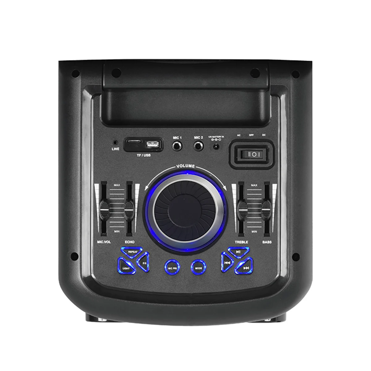 T Double 8 Inch Party Box Bluetooth Portable Wireless Activities Outdoor Trolley Speaker With LED RGB Flashing Light