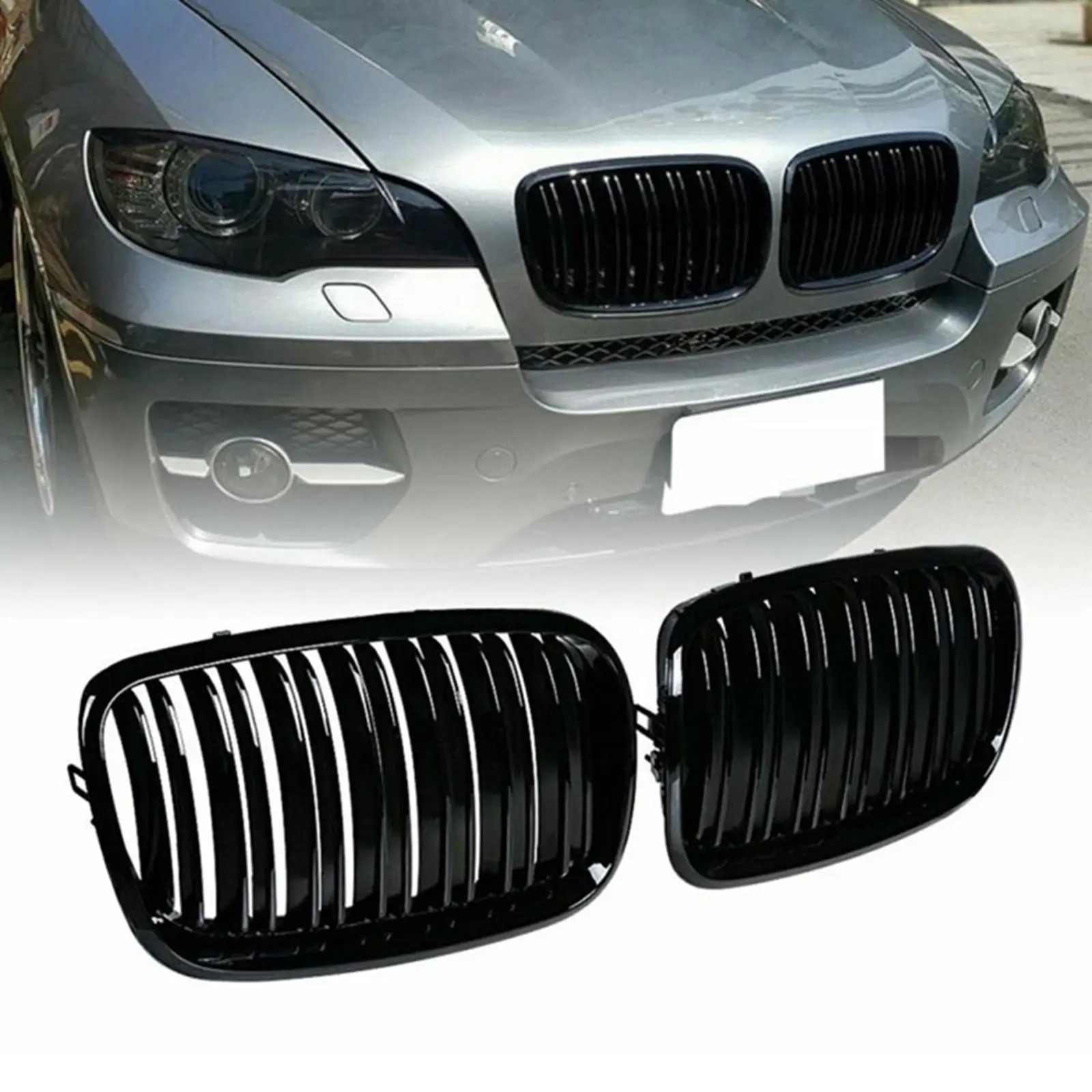 Front Bumper Intake Kidney Grille for BMW E70 X6 E71 2007-2013 Set