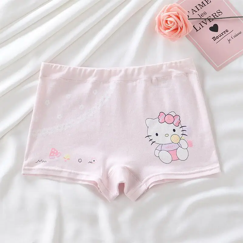 Sanrio Hallokitty Japanese Panties Cotton Boxer Briefs Schoolgirl Boxer Briefs Girl Cartoon Women's Panties Girl Clothes