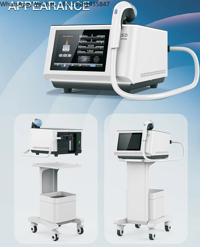 Electromagnetic Focused Shockwave Therapy Equipment, Portable Device for ED Support, Chronic Pain Relief & Sports Injury Recover