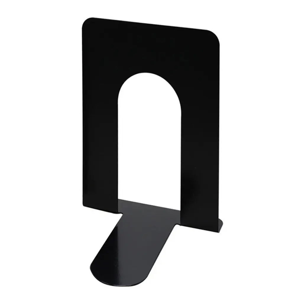 2Pairs Metal Bookends Design Heavy Duty Nonskid Book Stopper for Books Magazines Files Cds Home Office Library