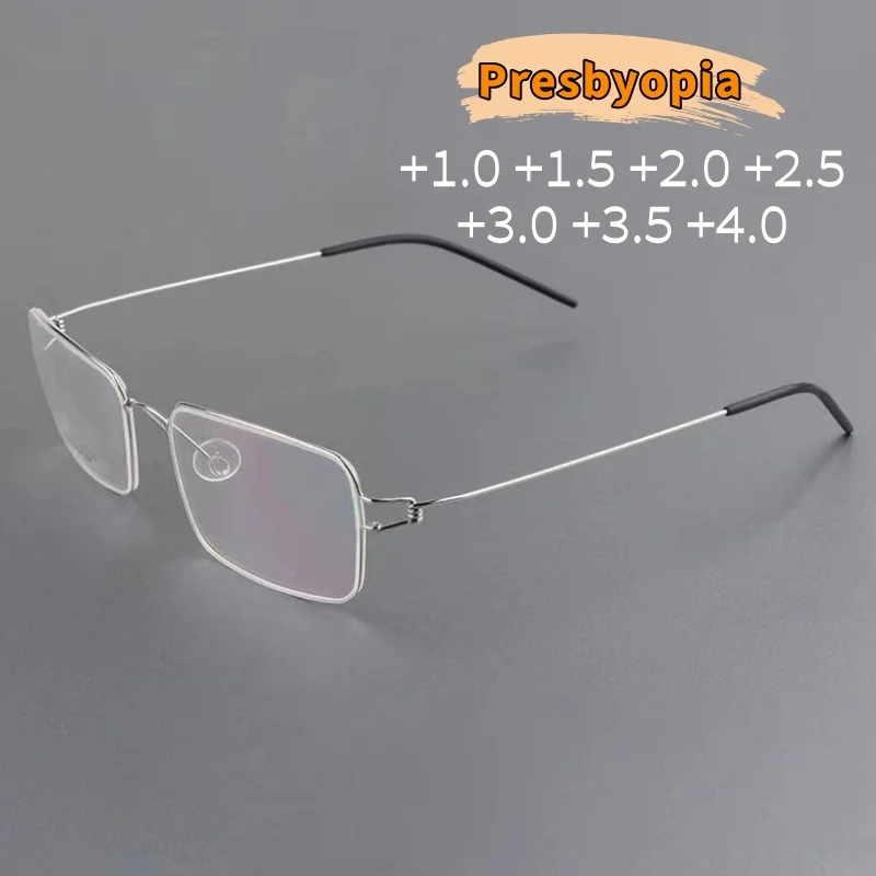 Ultra-light Ultra-thin Anti-blue Light Reading Glasses Stylish Business Casual Square-framed Eyeglasses for Men and Women