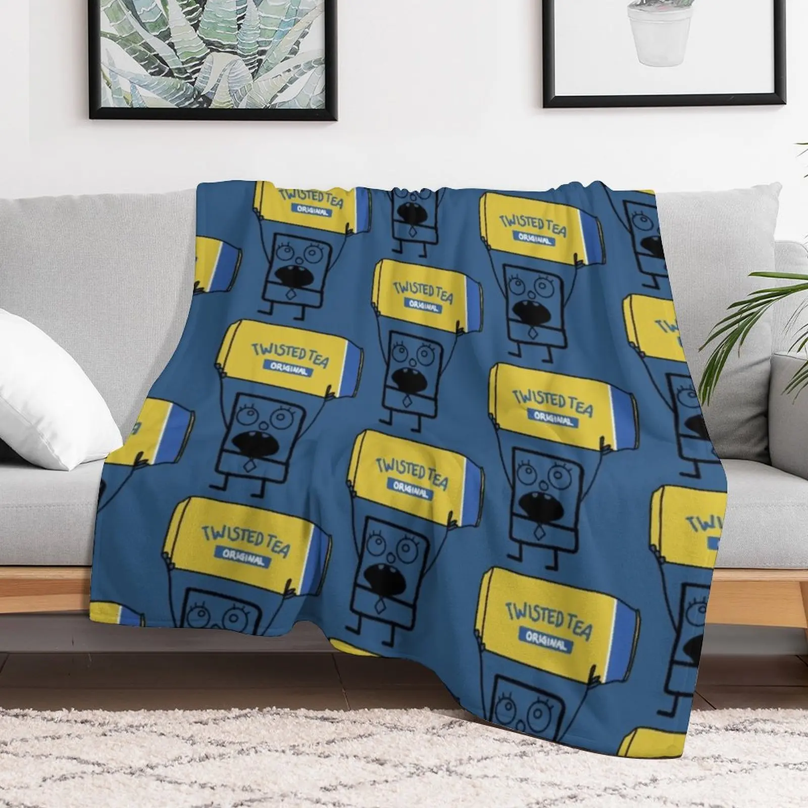 Doodlebob twisted tea Throw Blanket