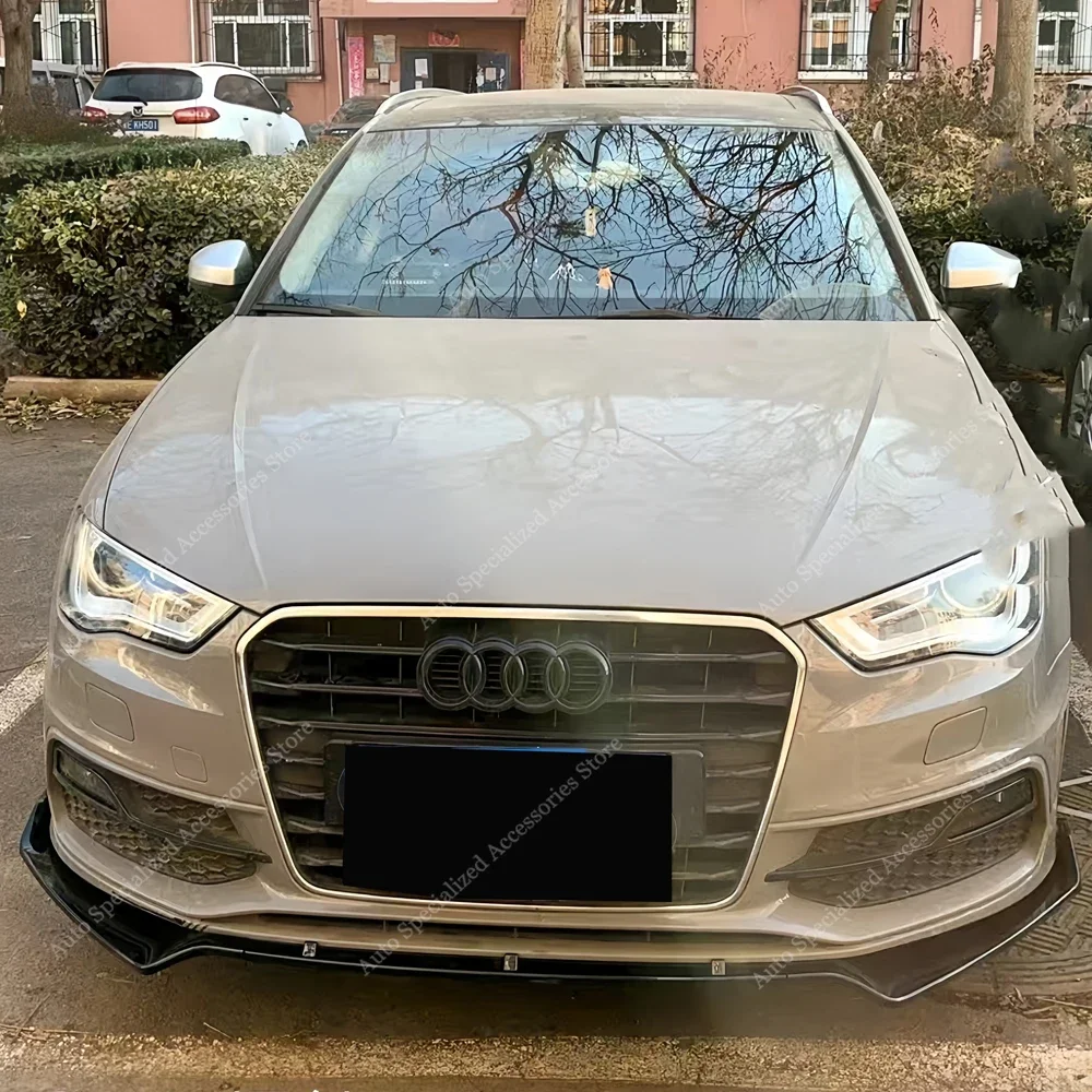 

Для Audi A3 S3 8V 3 шт. передний бампер, спойлер, разветвитель, диффузор A3 TFSI TDI FSI S-Line 2013-2016, предустановленные обвесы, тюнинг