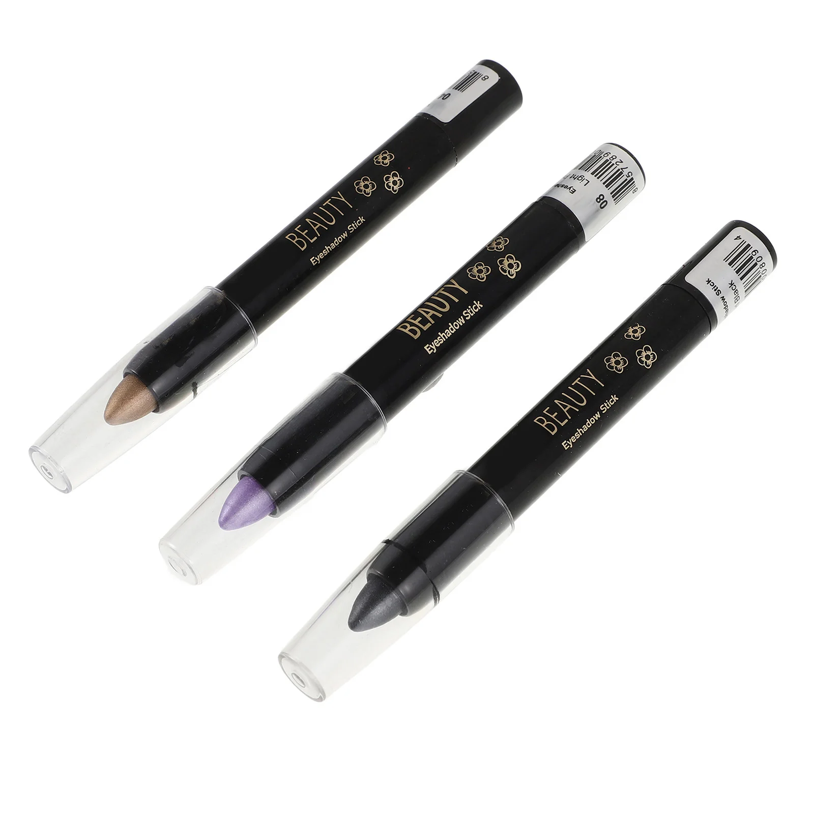 Matita per ombretto da 3 pezzi Penna per trucco con paillette impermeabile a lunga durata Set di ombretti naturali Penna per trucco con texture morbida e liscia