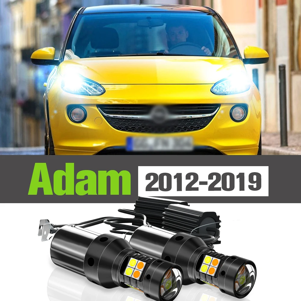 

2x LED Dual Mode Turn Signal+Daytime Running Light DRL Accessories Lamp For Opel Adam 2012-2019 2013 2014 2015 2016 2017 2018