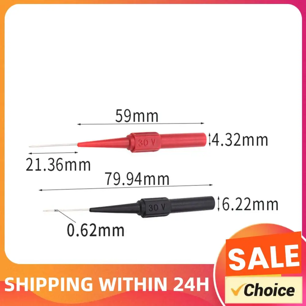 2pcs Insulation Piercing Needle Non-destructive Multimeter Test Probes Tester