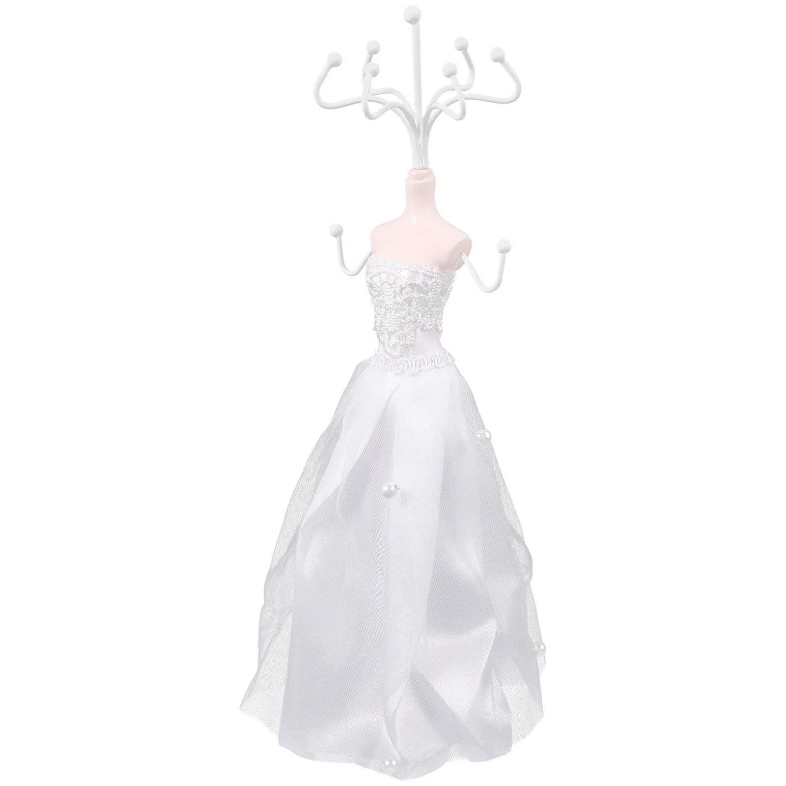 

Princess Jewelry St 27CM Large Model Retro Style White Necklace Rack for Home Desktop Adornment Decorative Showcase