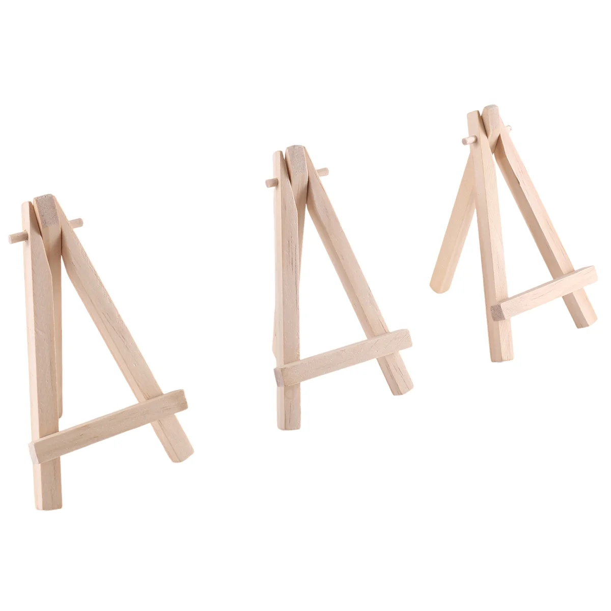 24Pcs 12.7cm Mini Wooden Display Stands, Easels, Table Top Stands, Suitable For Children's Handicrafts, Business Cards