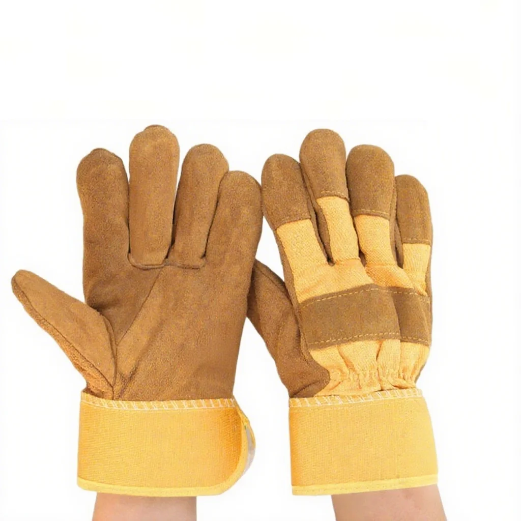 Winter Welding Gloves Thermal Lined Cowhide Leather Gloves, Anti-Puncture, Thickened Coldproof Work Gloves  Labor & Handling