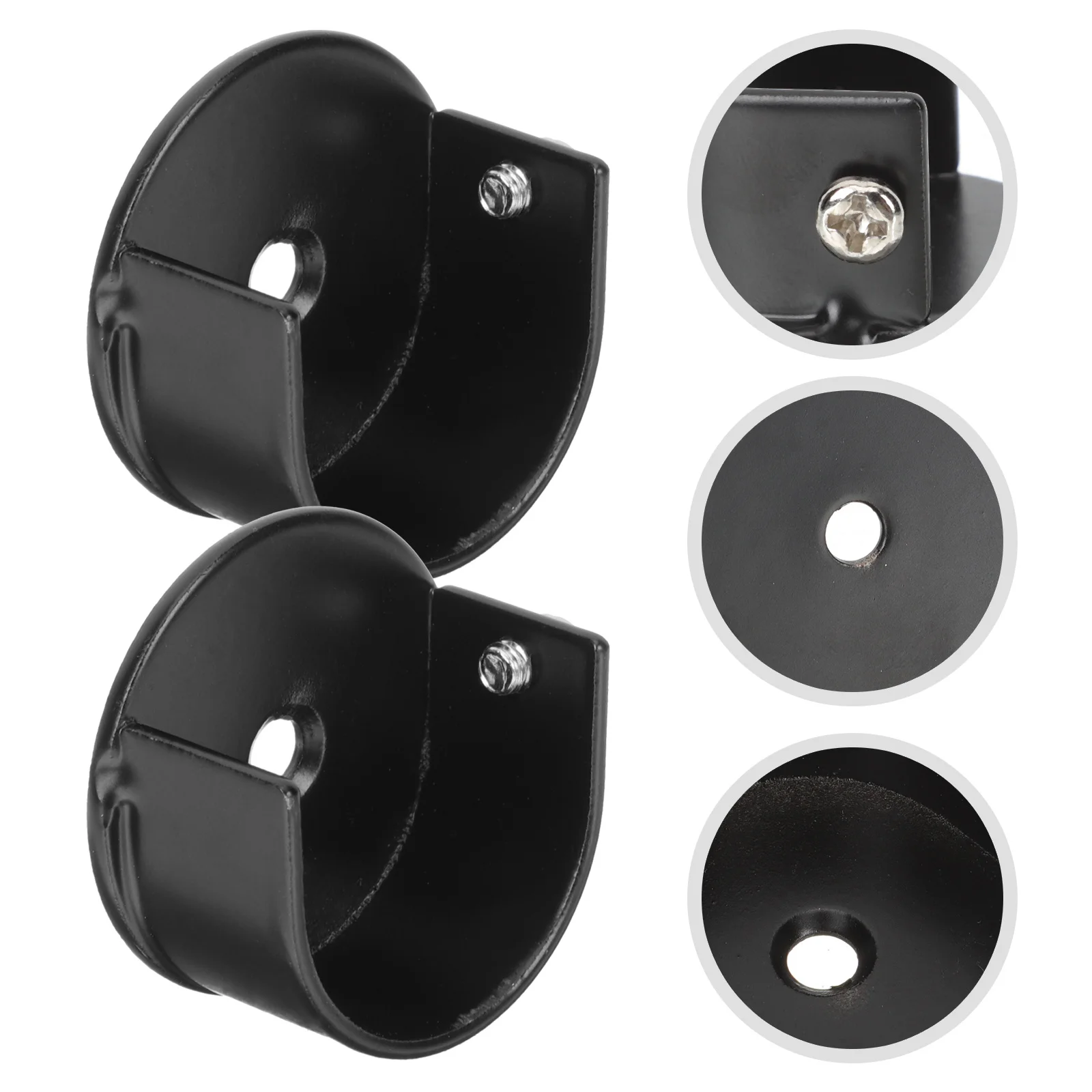 

2pcs Curtain Rod Brackets Heavy Duty Alloy Adjustable Support For Home Office Decor Mounting Hardware Brackets Accessories