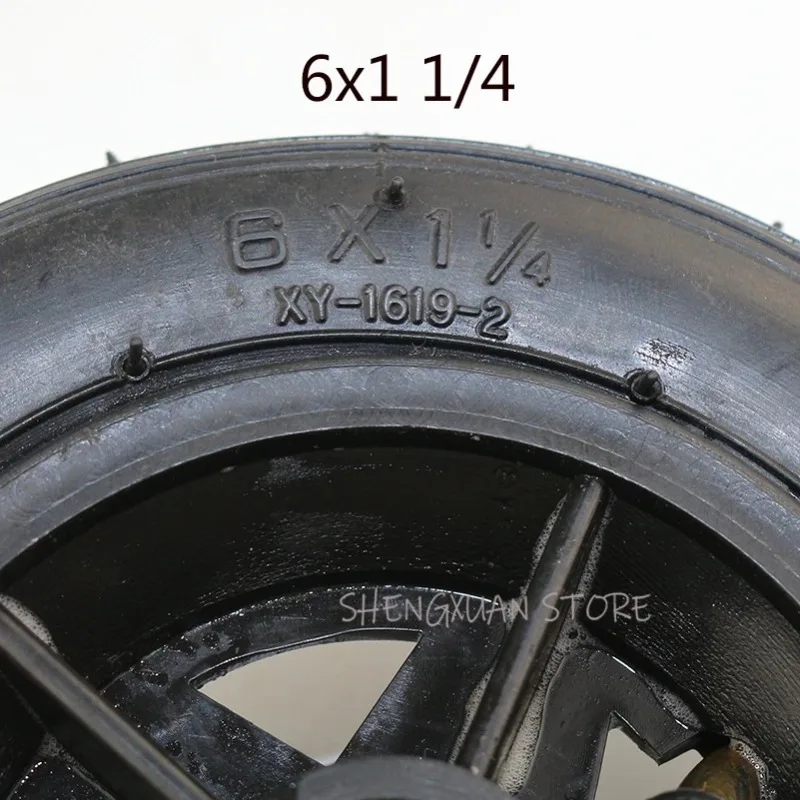 newest 6x1 1/4 tyre 6 Inch Pneumatic Tire Motorcycle150MM Scooter Inflation Wheel With Hub  Inner Tube Electric  tire