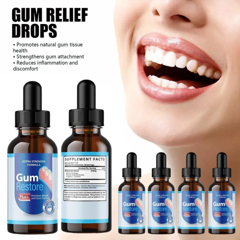 

Rapid Repair Gums Serum Deep Cleaning Teeth Stains Gum Repair Drops Reduces Discomfort Strengthen Gum Restore Liquid Drops