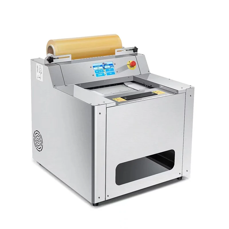 Display and Storage Packaging Automatic PE PO PVC Stretch Cling Film Tray Wrapping Packaging Machine Film Wrapping Machine