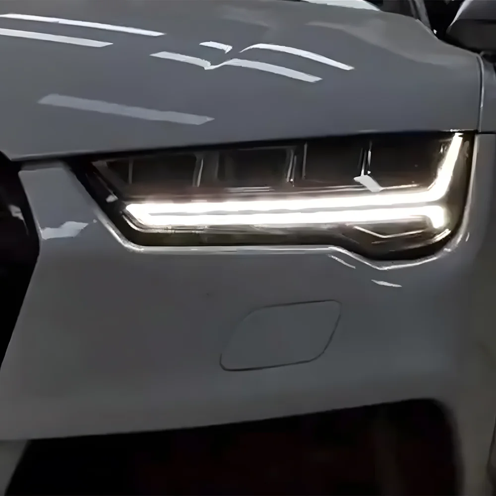 

Модернизированная модифицированная автомобильная фара в сборе для Audi A7 2011-2018, автомобильный светодиодный объектив проектора, аксессуары для стайлинговых ламп Plug and Play