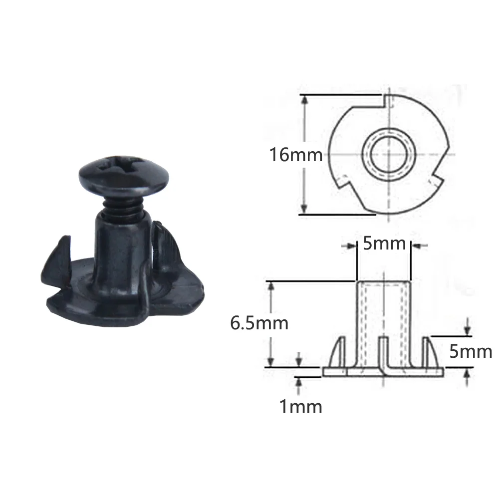 3 шт., винт Chicago с крестообразной головкой и Т-образным паретом, 3 зубца, стильное крепление, посуда, запасные части «сделай сам»