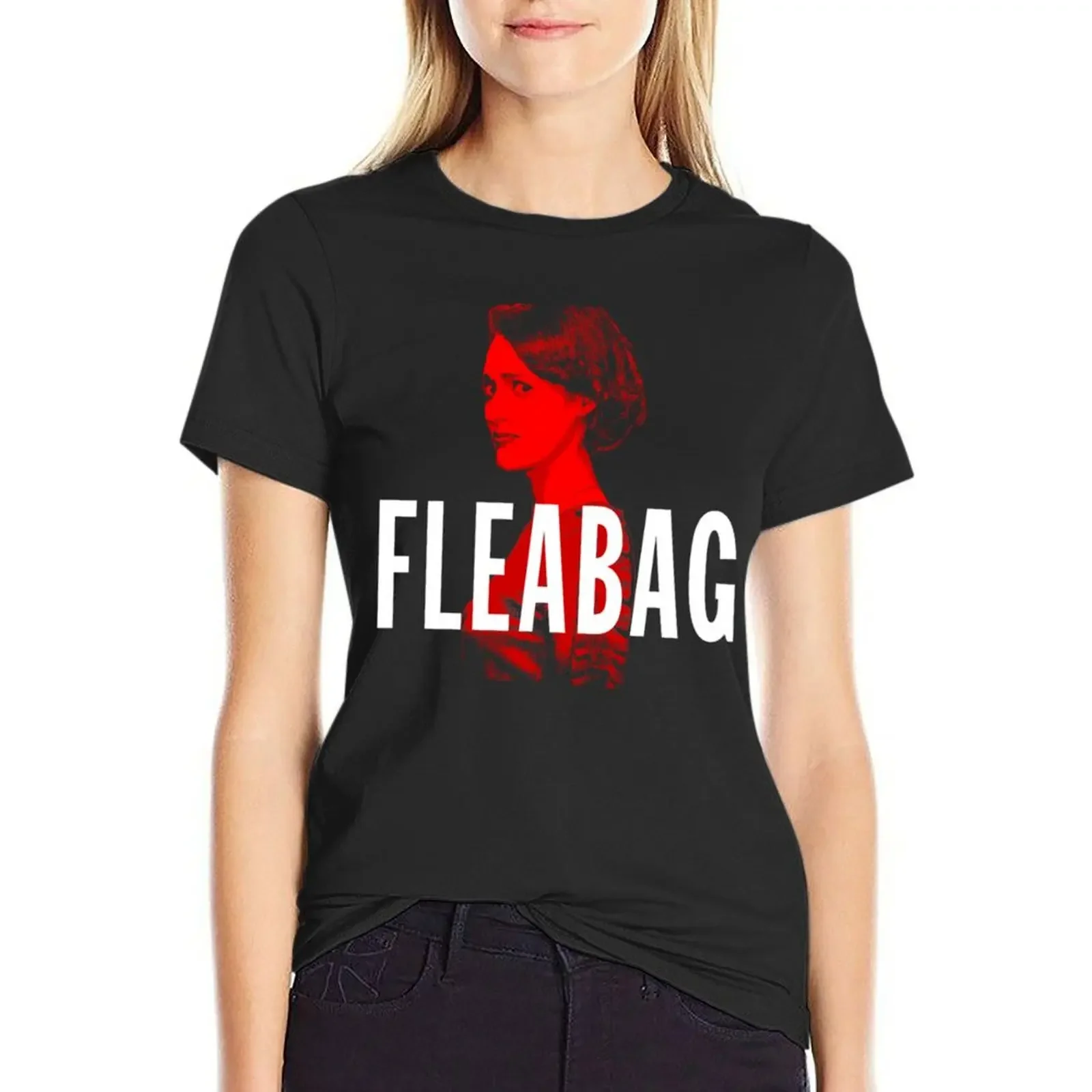 FLEABAG T-Shirt tops tees Short sleeve tee Blouse t-shirts for Women graphic tees funny