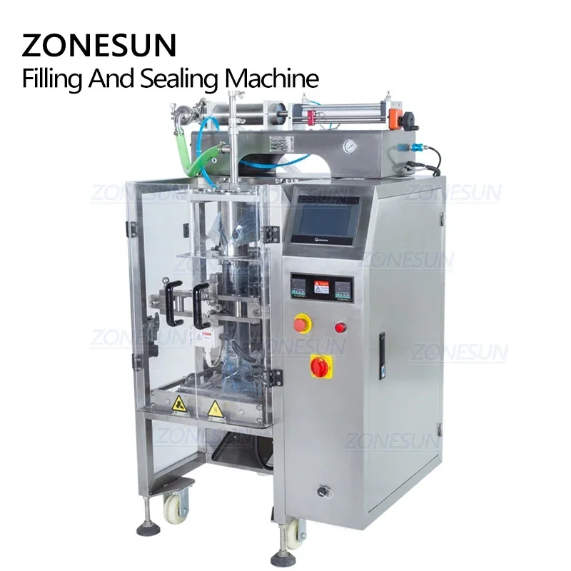 ZONESUN Автоматическая машина для наполнения и запечатывания с жидкими пакетами для напитков, вертикальная упаковочная машина по индивидуальному заказу