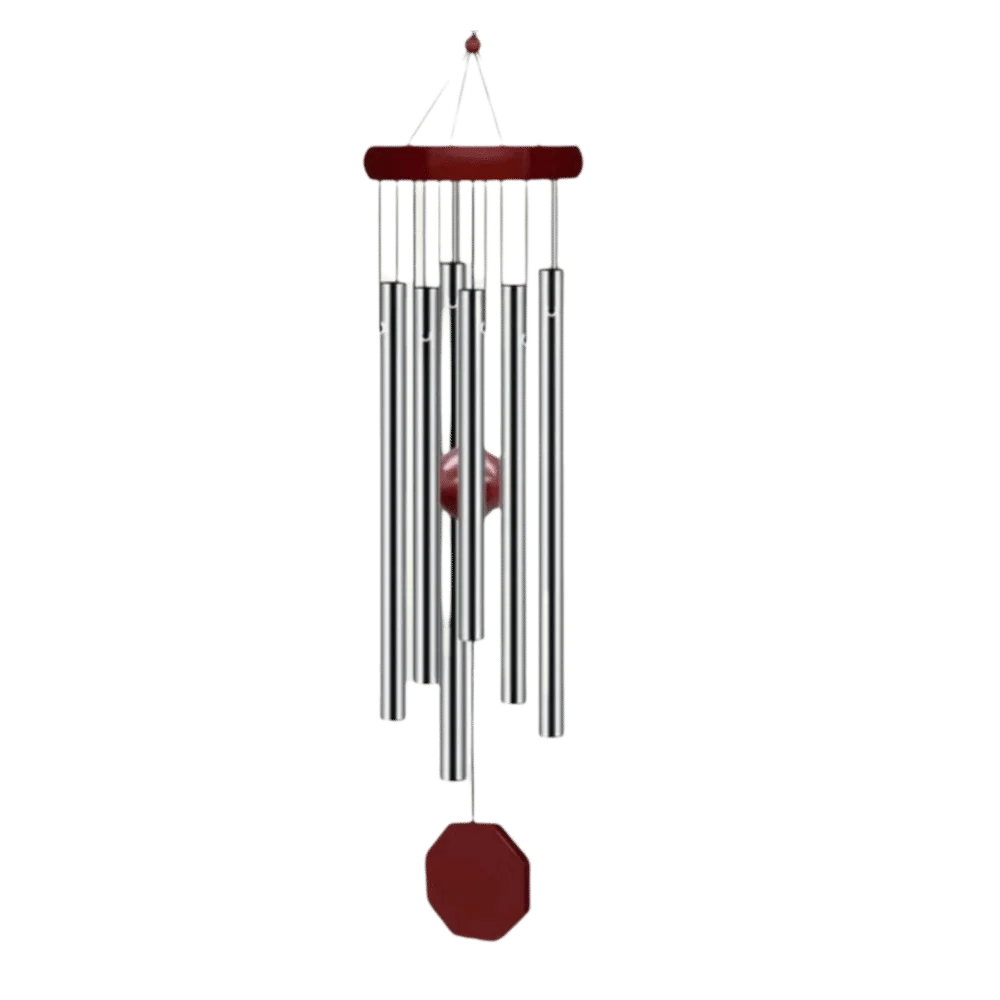 Aluminum Tube Wind Chimes Bronze Bell Deep Tone Wooden Wind Chimes 6 Tuned Tubes Golden Finish Decorative Wind Chimes