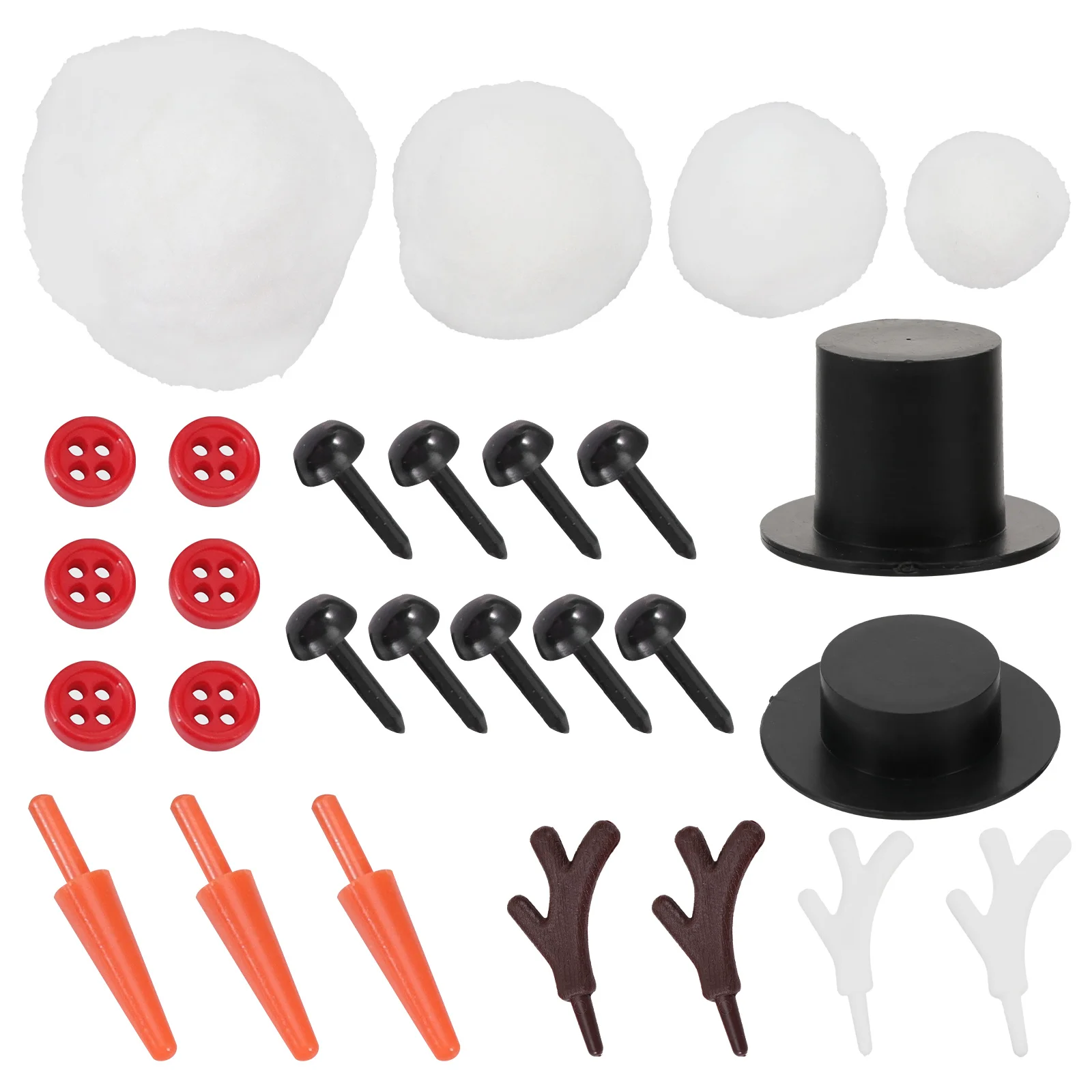 3Sets DIY Snowman Kit Christmas Ornaments High-Quality Eco-Friendly Safe for Children Snowman Accessories DIY Material Set