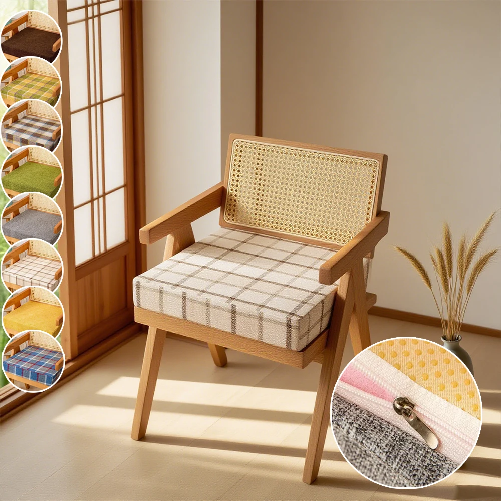 

1PC Thicken Square Linen Tatami Seat Cushion 35d High Density Sponge Chair Cushion Soft Sofa for Home Floor Decor Coussins 의자방석