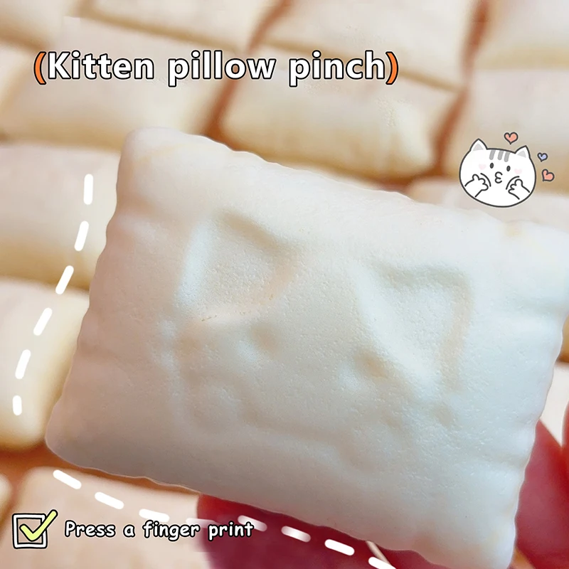 Kitten Kussen Langzaam Stijgend Langzaam Rebound Speelgoed Simulatie Biscuit Stress Release Hand Relax Gift