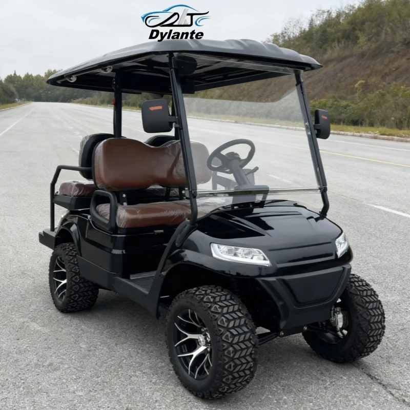 حار بيع الشارع القانوني على الطرق الوعرة الكبار أربع عجلات عربات التي تجرها الدواب الرصاص الحمضية صيانة خالية بطارية تعمل بالطاقة 4 مقعد عربة جولف كهربائية #6