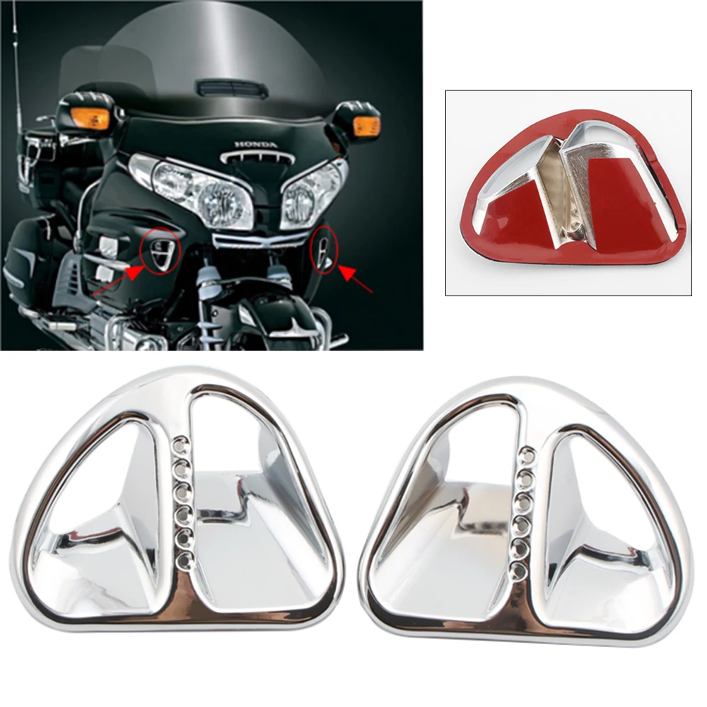 Chrome Motorcycle Air Intake Accents Grilles Case Cover Fairing For Honda Goldwing GL 1800 GL1800 2001-2007 2008 2009 2010 2011