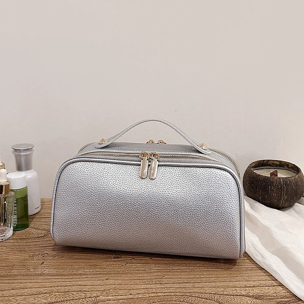 

Изящные сумки с узором личи, однотонные, для путешествий, работы, косметики, портативные, универсальные, для хранения