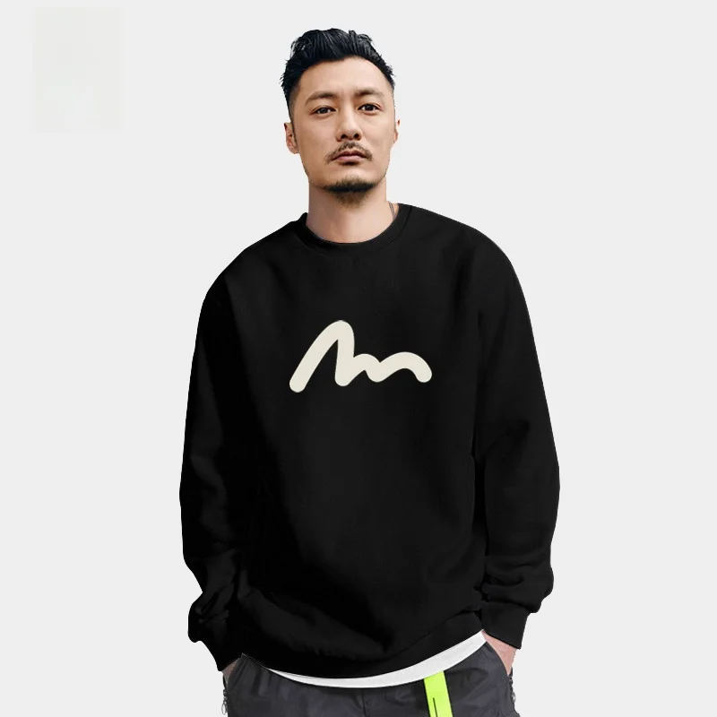 

Модный бренд из Гонконга: осенне-зимний свитшот Yu Wen Le Large M с простым принтом, базовый топ для мужчин и женщин, из чистого хлопка.