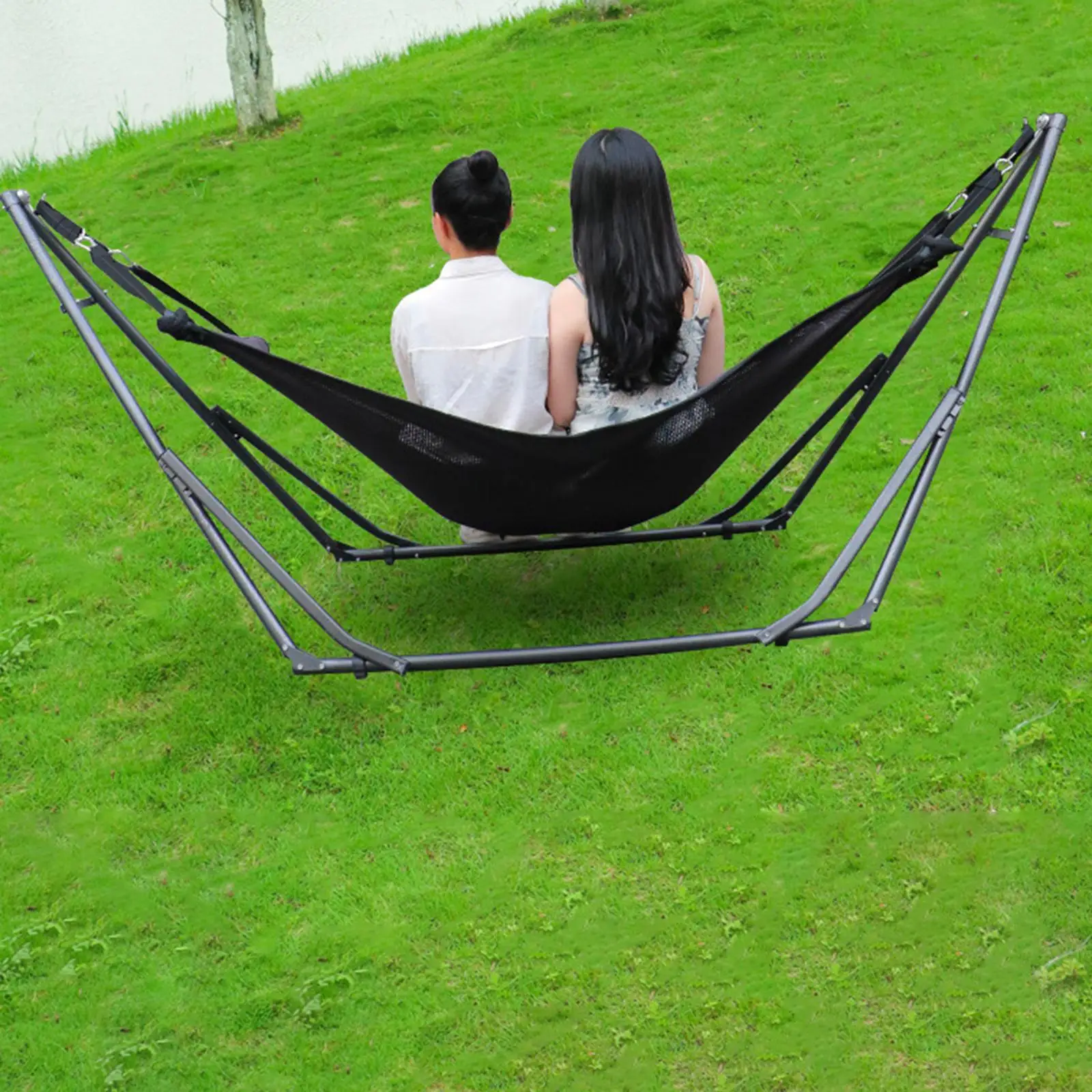 Camping Hammock with Hooks 80kg Heavy Duty Portable Comfortable Simple Garden Hammock for Balcony Patio Backpacking Yard Summer
