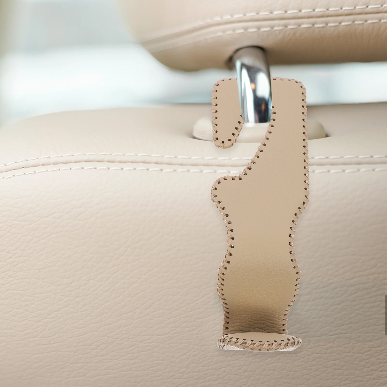 2 قطعة شماعات مسند الرأس الخلفي للسيارة والفولاذ المقاوم للصدأ لتعليق البقالة والمظلات وحقائب اليد وشماعات مسند الرأس الخلفي للسيارة #1