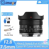 SG Image 7.5mm F2.8 Wide Angle Fisheye Manual Lens for Sony E Nikon Z Canon EOS R RF EOS M Sigma Leica L Olympus M43 Fuji X